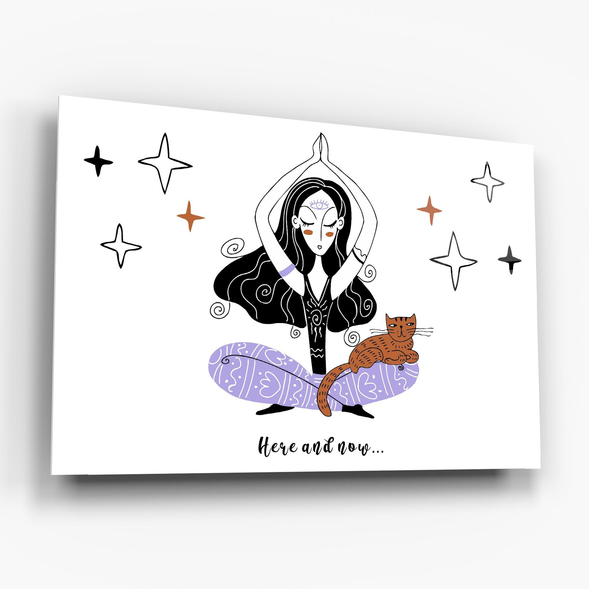 Üvegkép Here And Now mockup 6