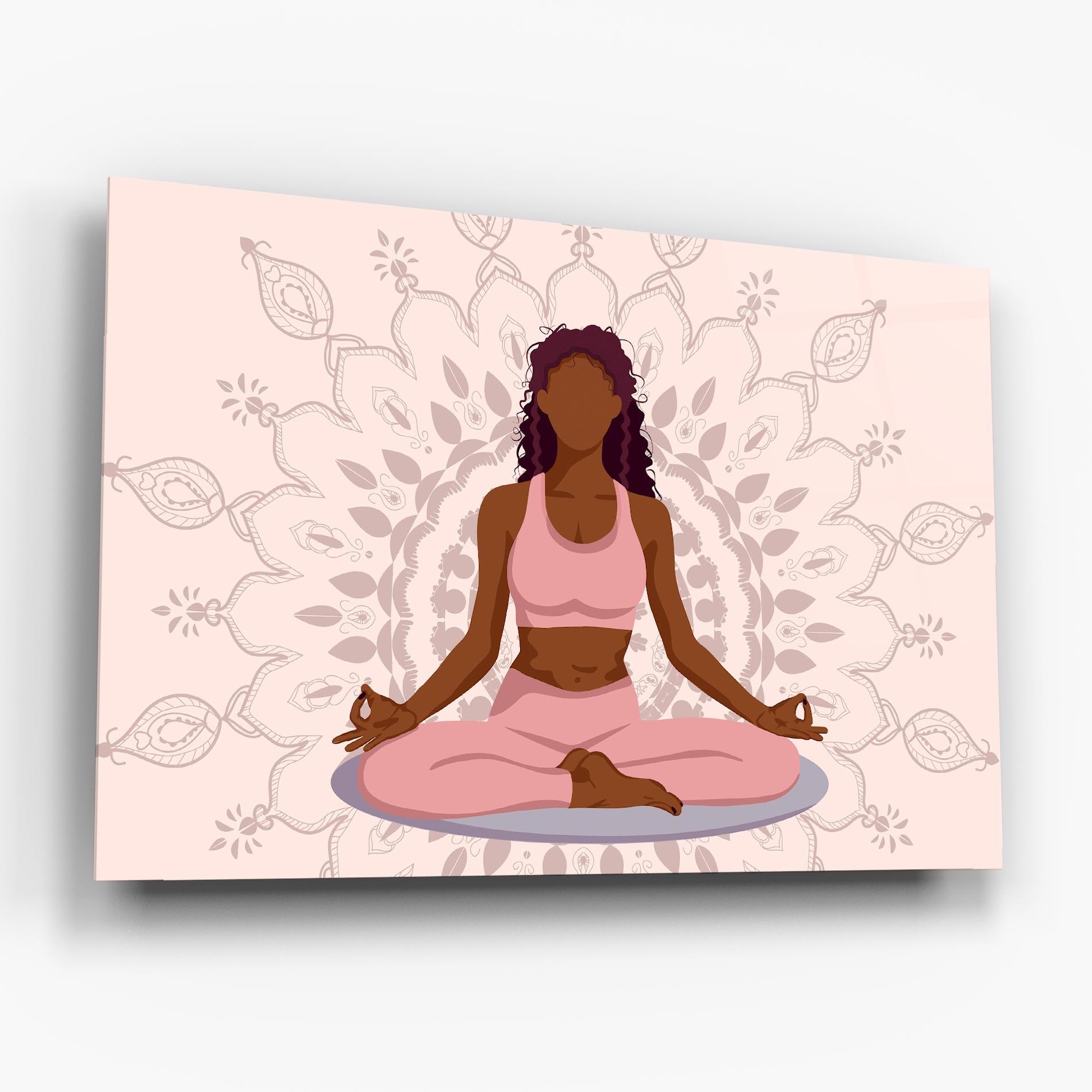 Üvegkép Lotus Position mockup 6