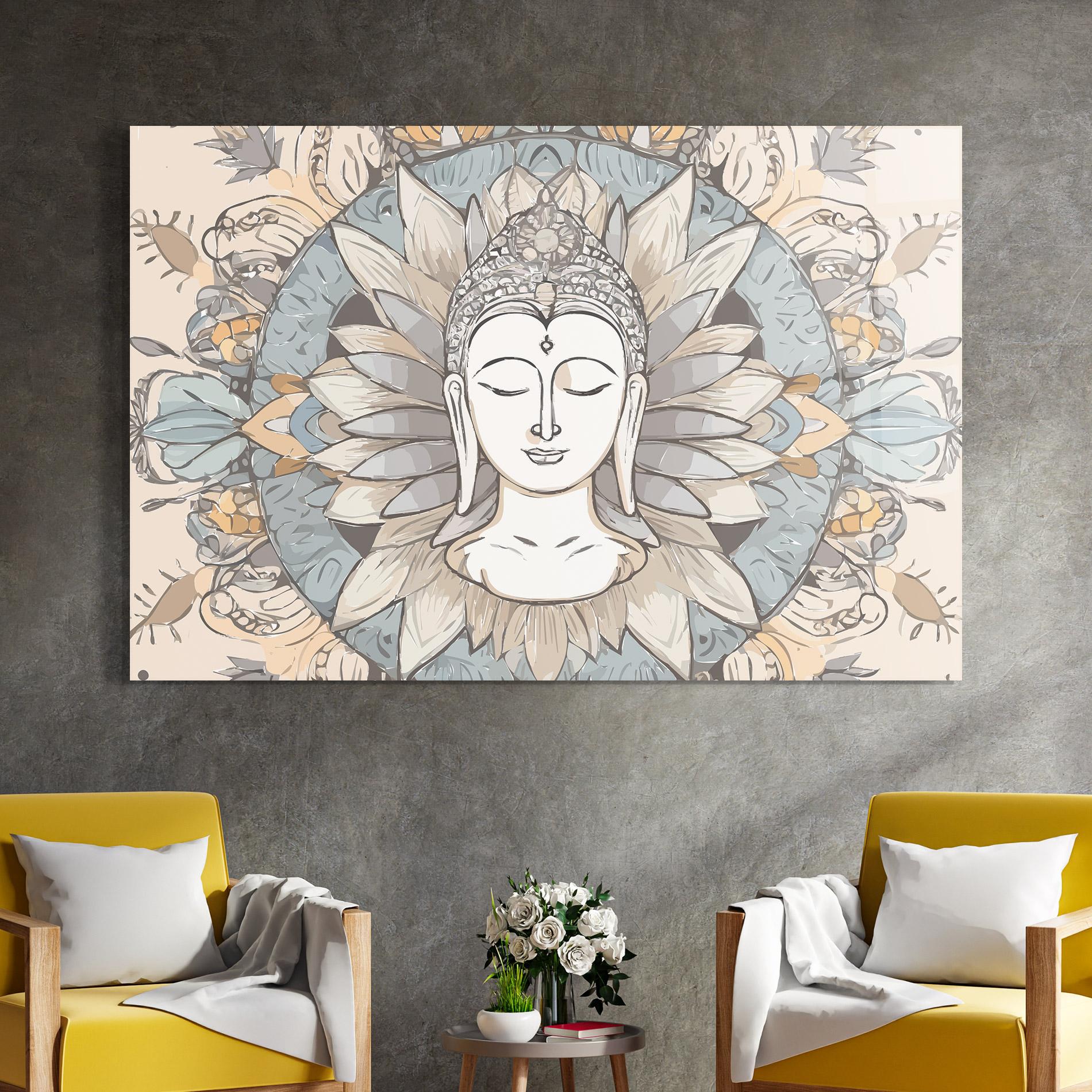 Üvegkép Boho Element mockup 4