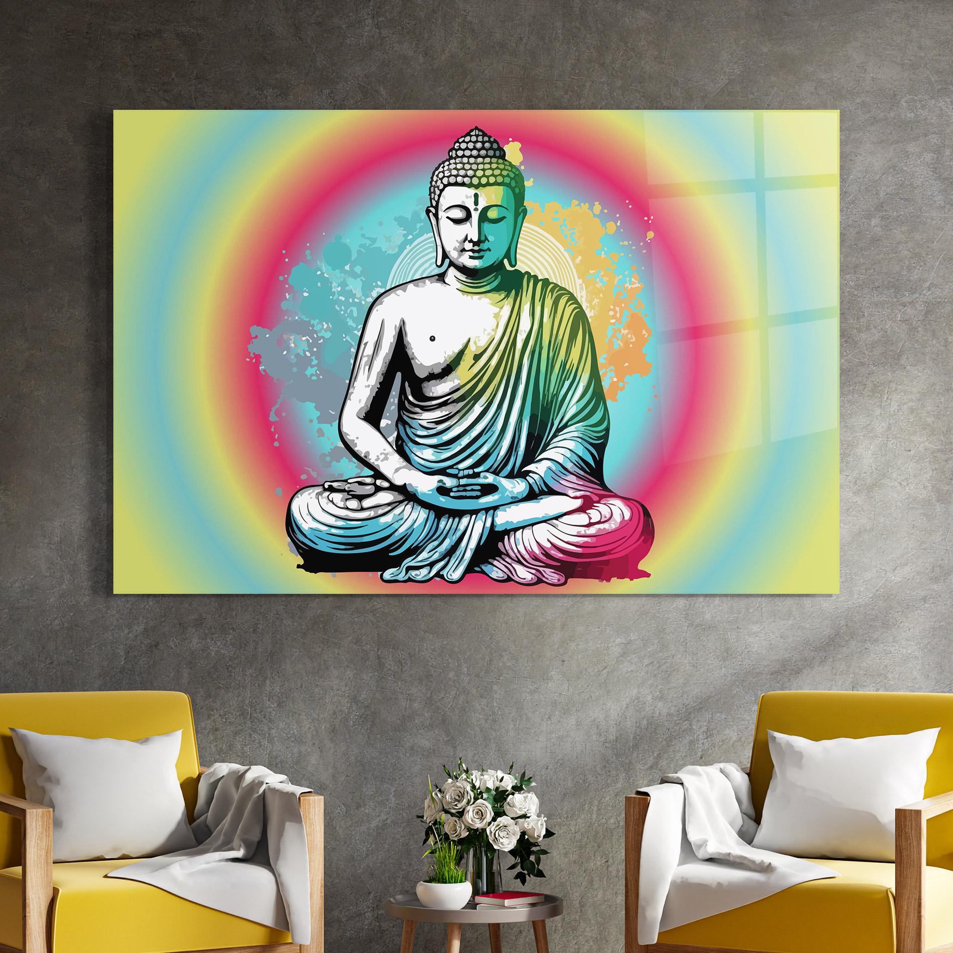 Üvegkép Budha Yoga mockup 4