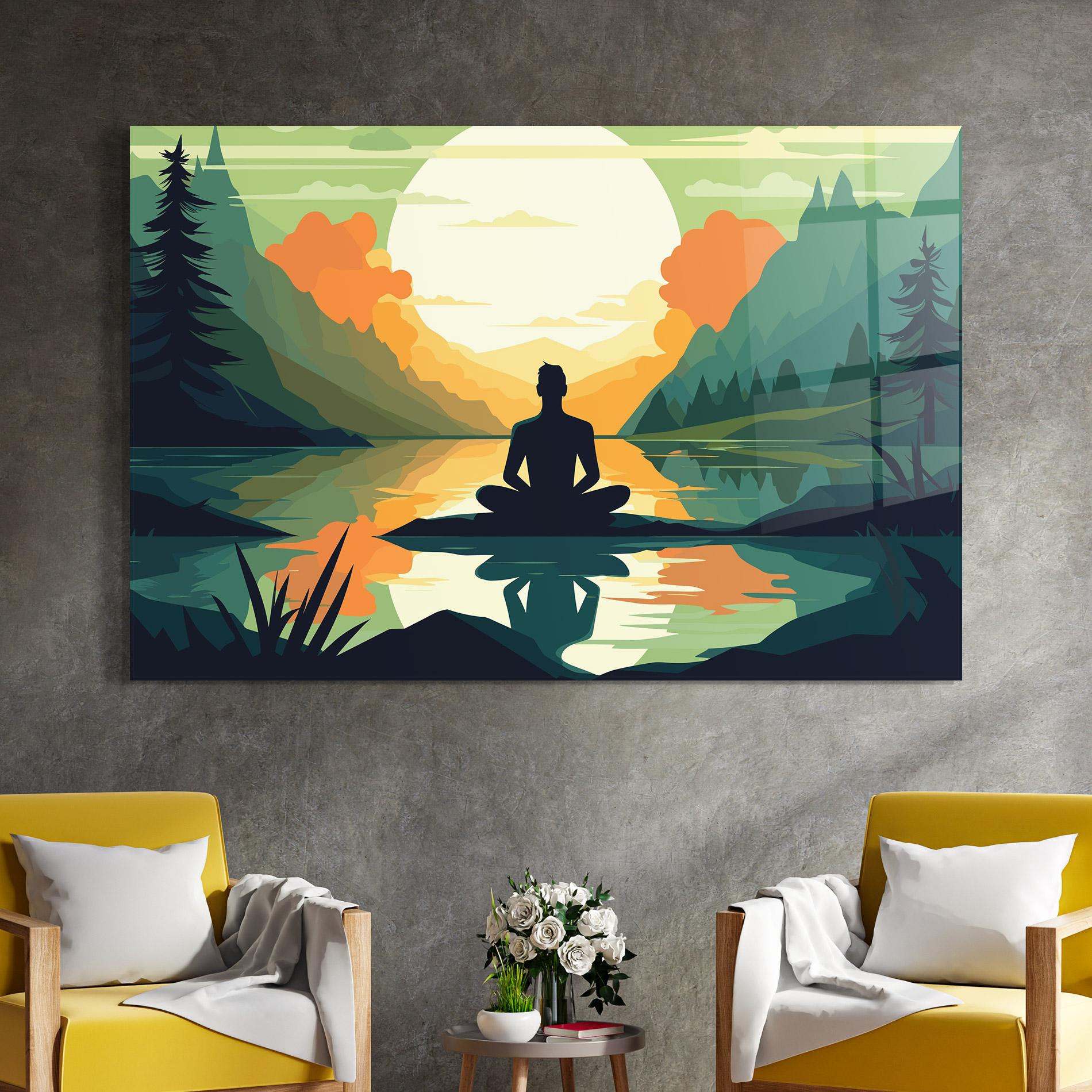 Üvegkép Forest Yoga mockup 4