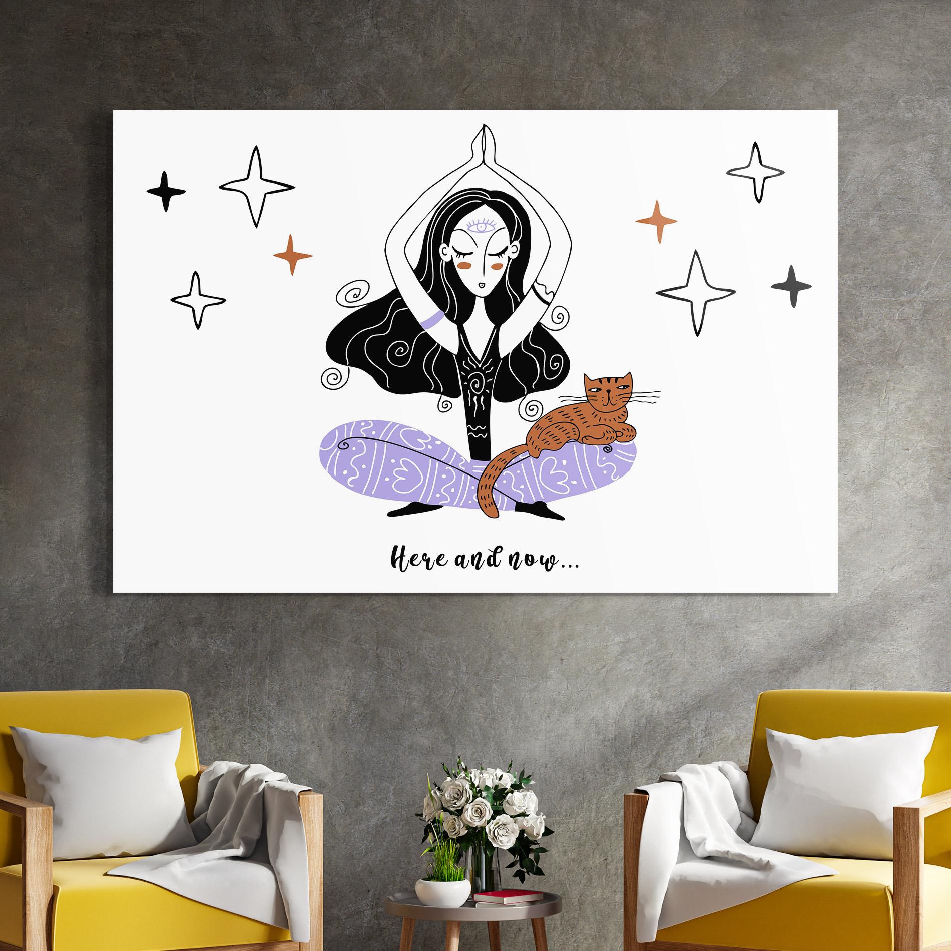 Üvegkép Here And Now mockup 4