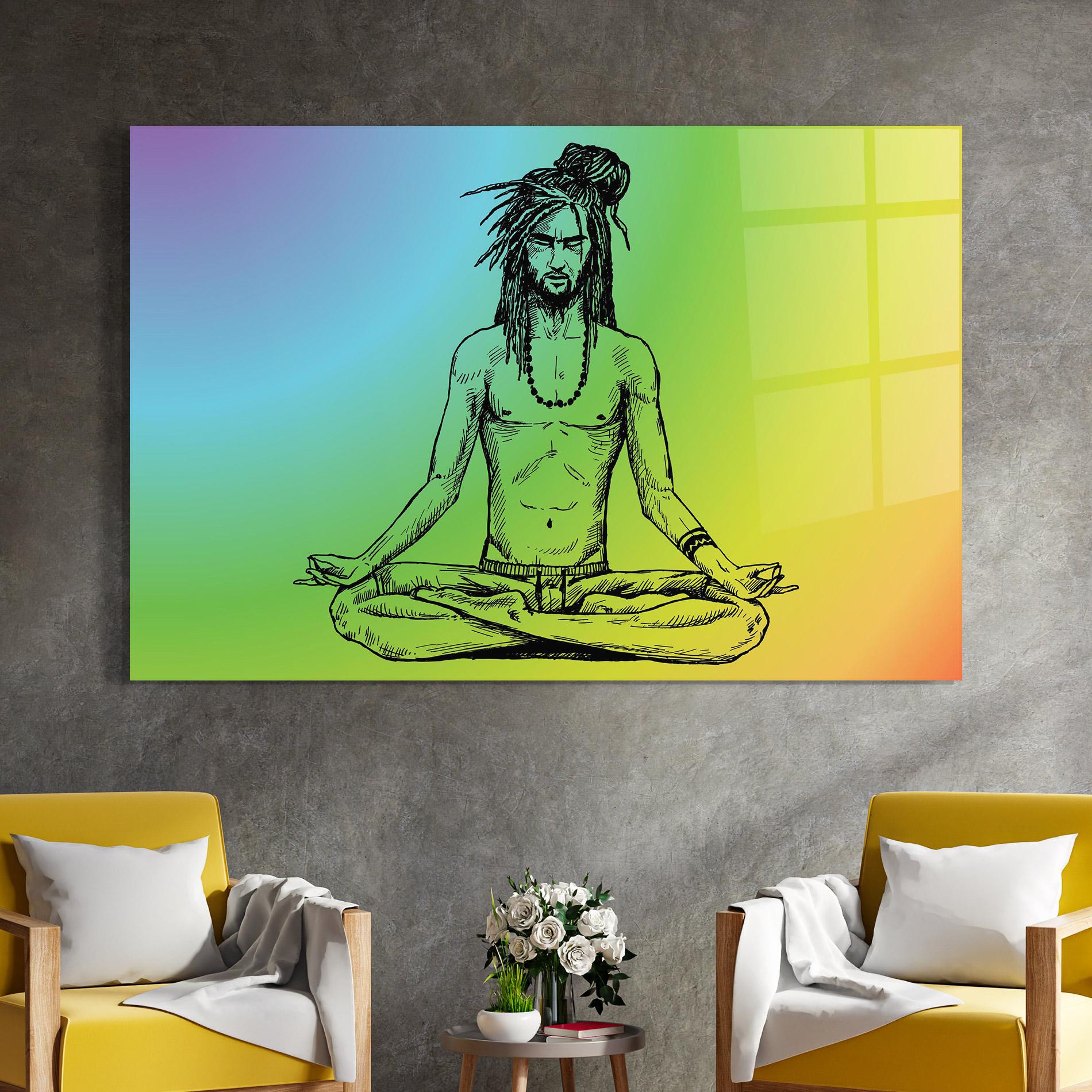 Üvegkép Meditation Time mockup 4