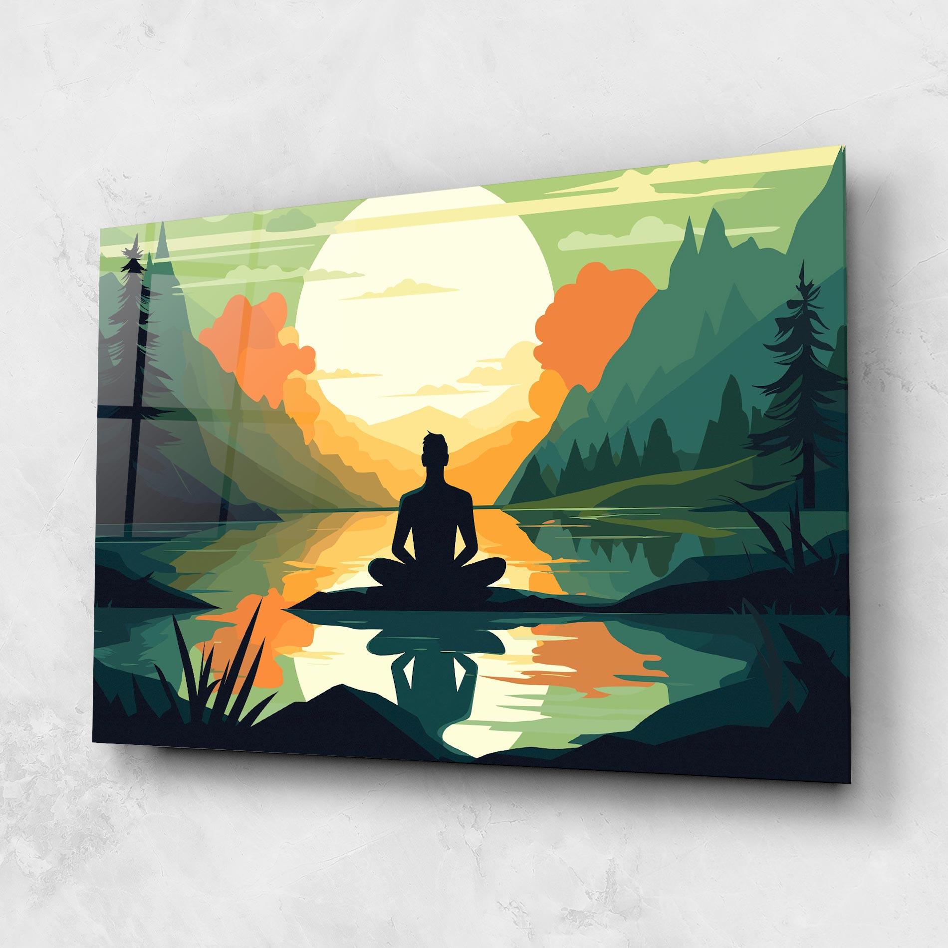 Üvegkép Forest Yoga mockup 1