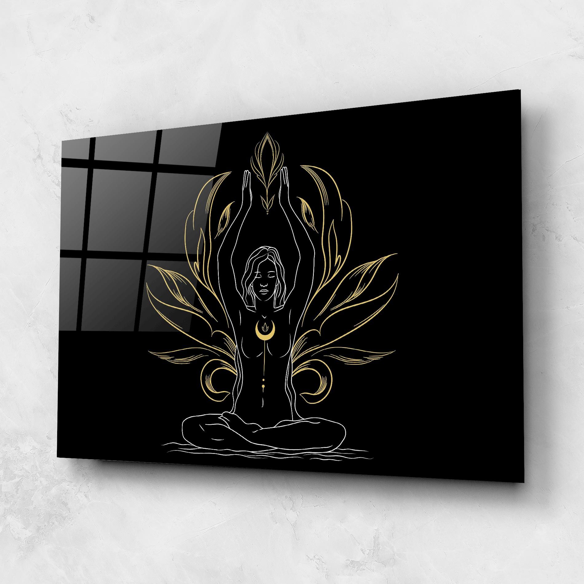 Gold Yoga Pose mockup 1