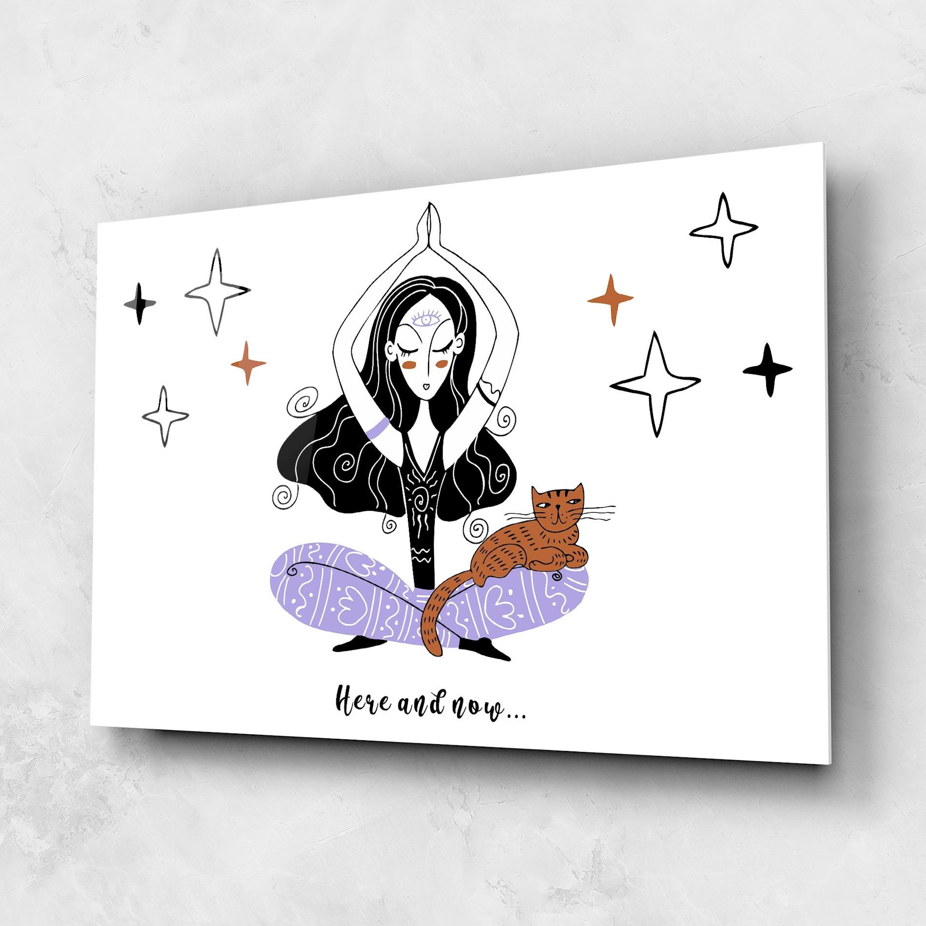 Üvegkép Here And Now mockup 1