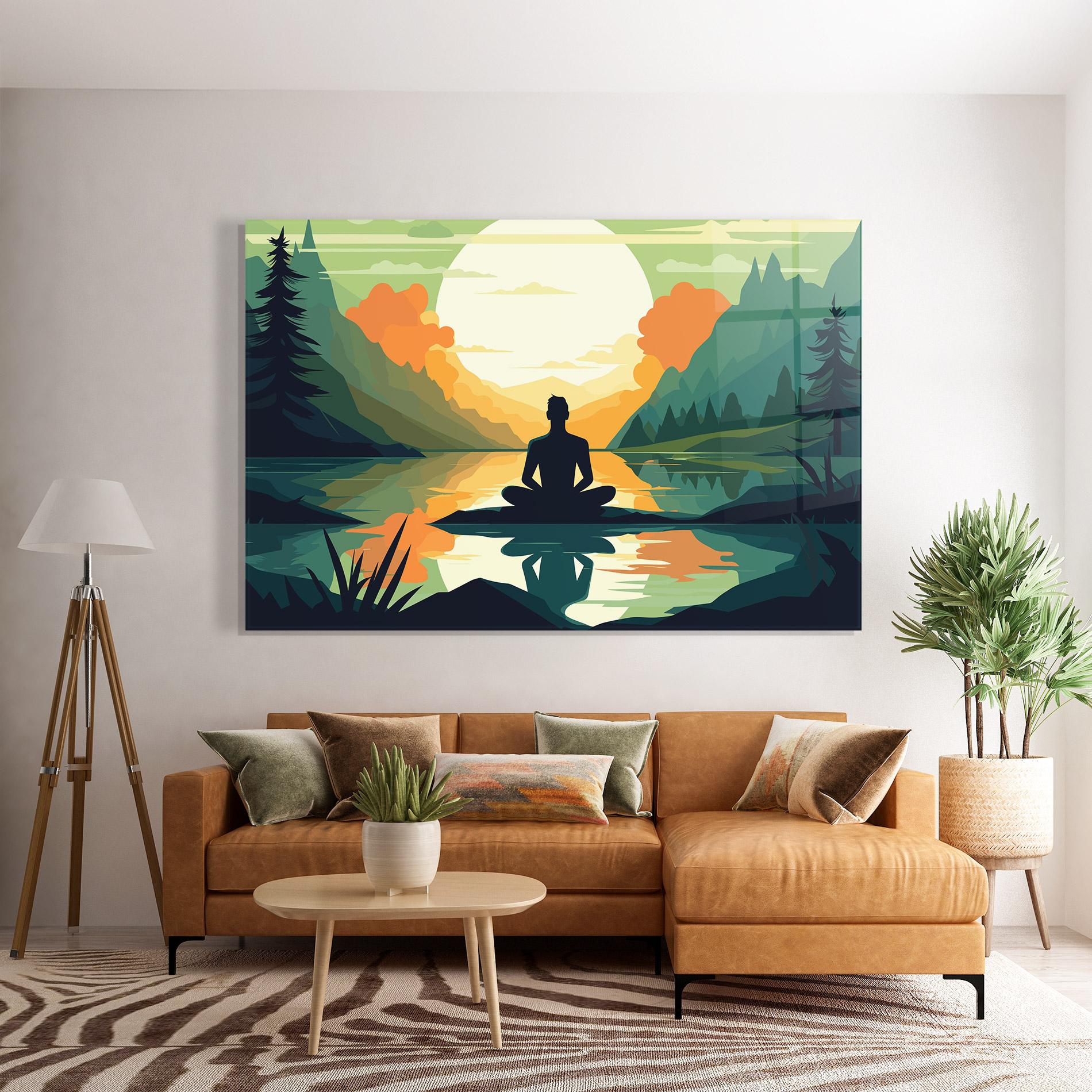 Üvegkép Forest Yoga mockup 7