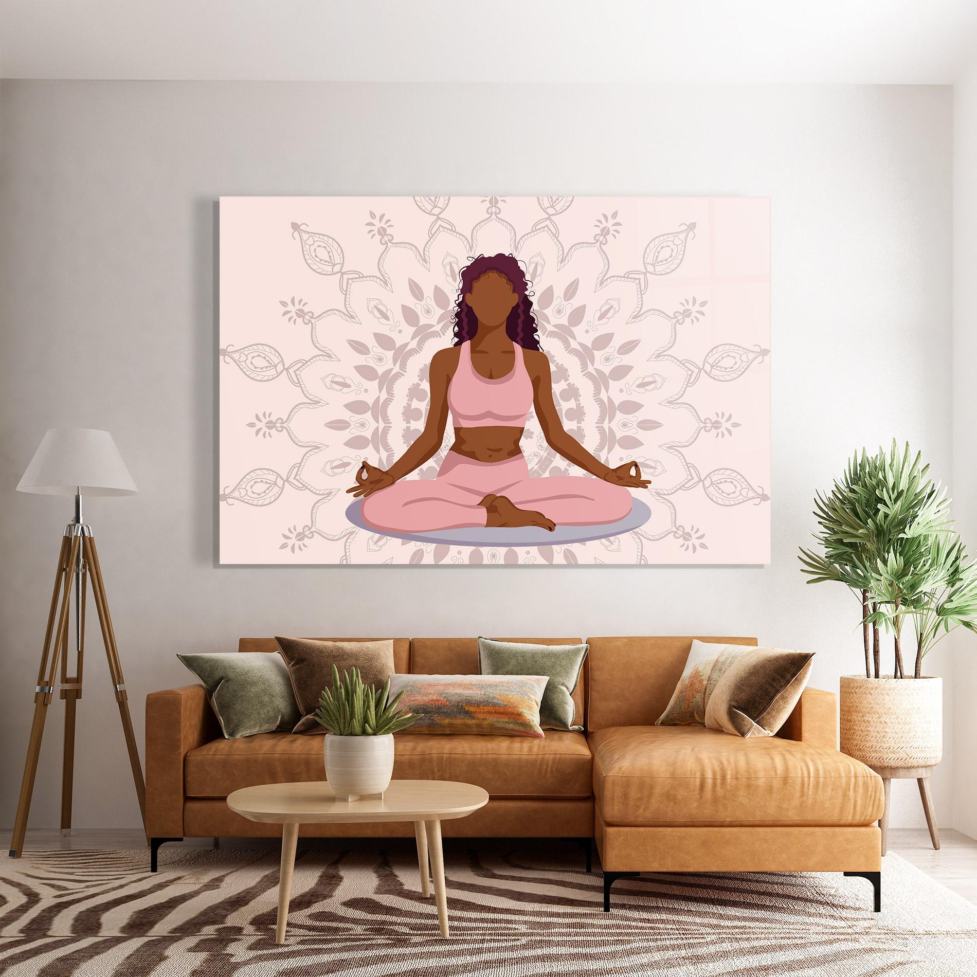 Üvegkép Lotus Position mockup 7