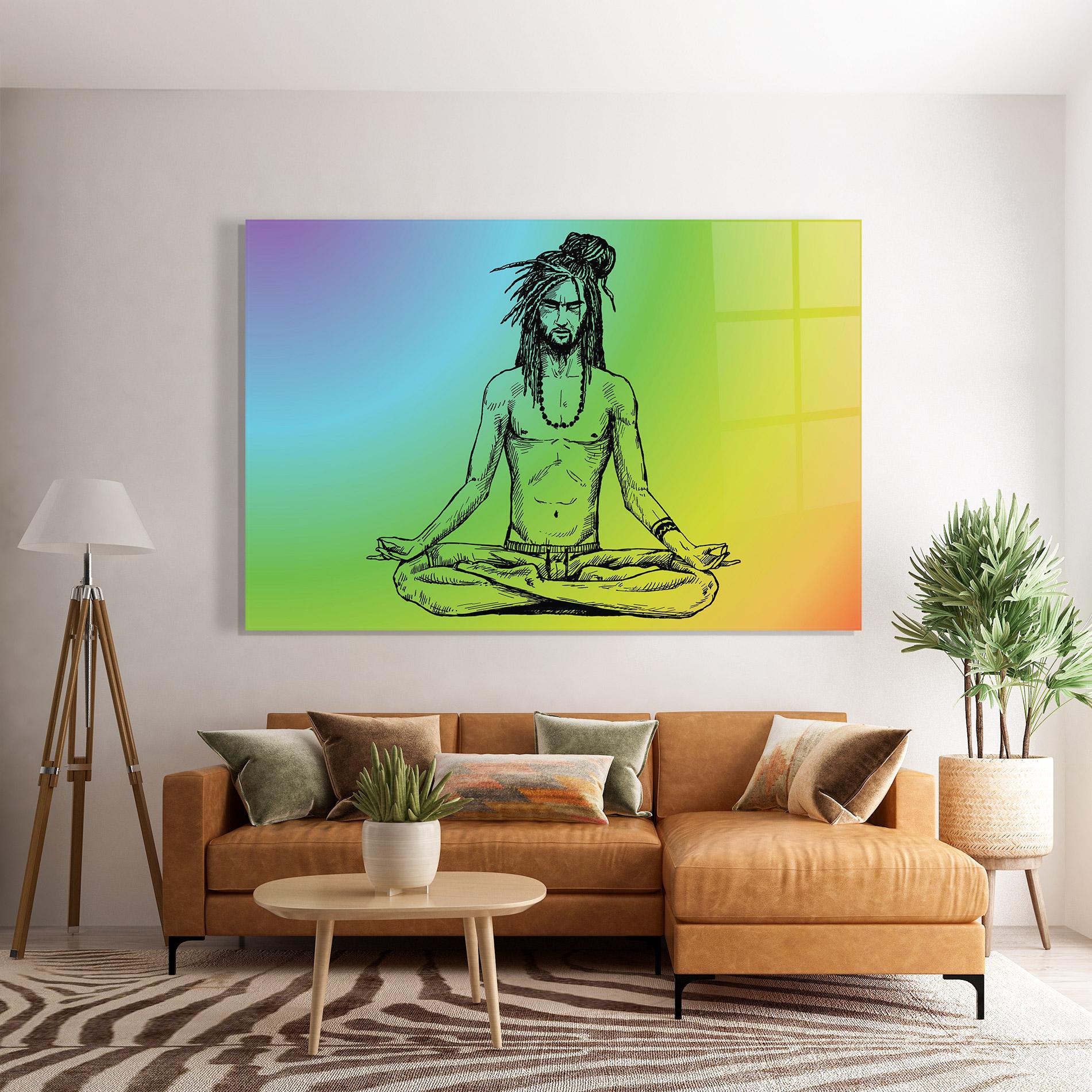 Üvegkép Meditation Time mockup 7