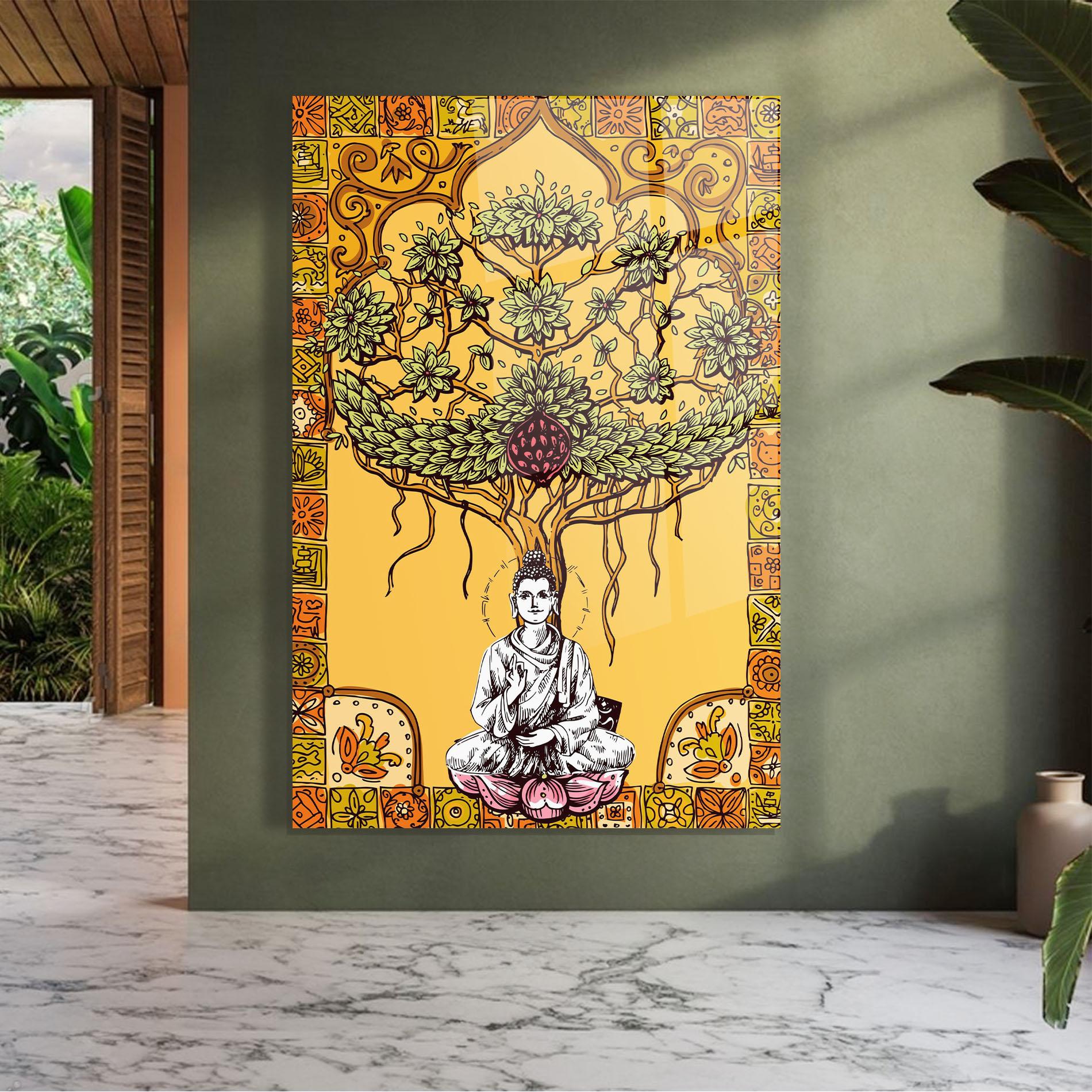 Üvegkép Meditation Three mockup 7