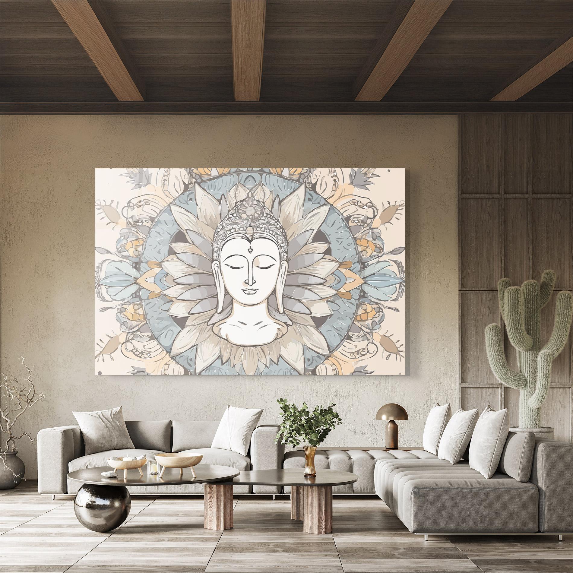 Üvegkép Boho Element mockup 8