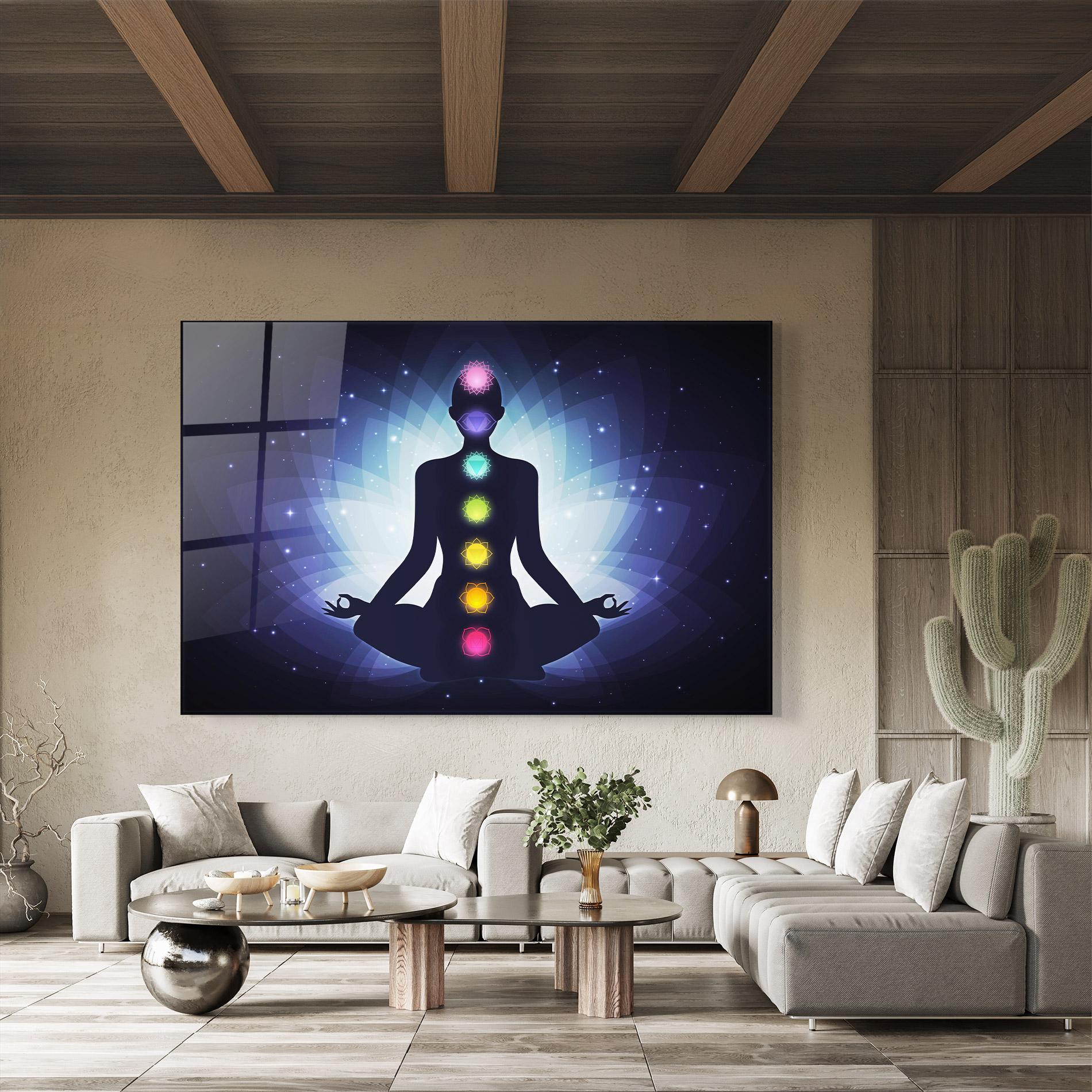 Üvegkép Flower Meditation mockup 8