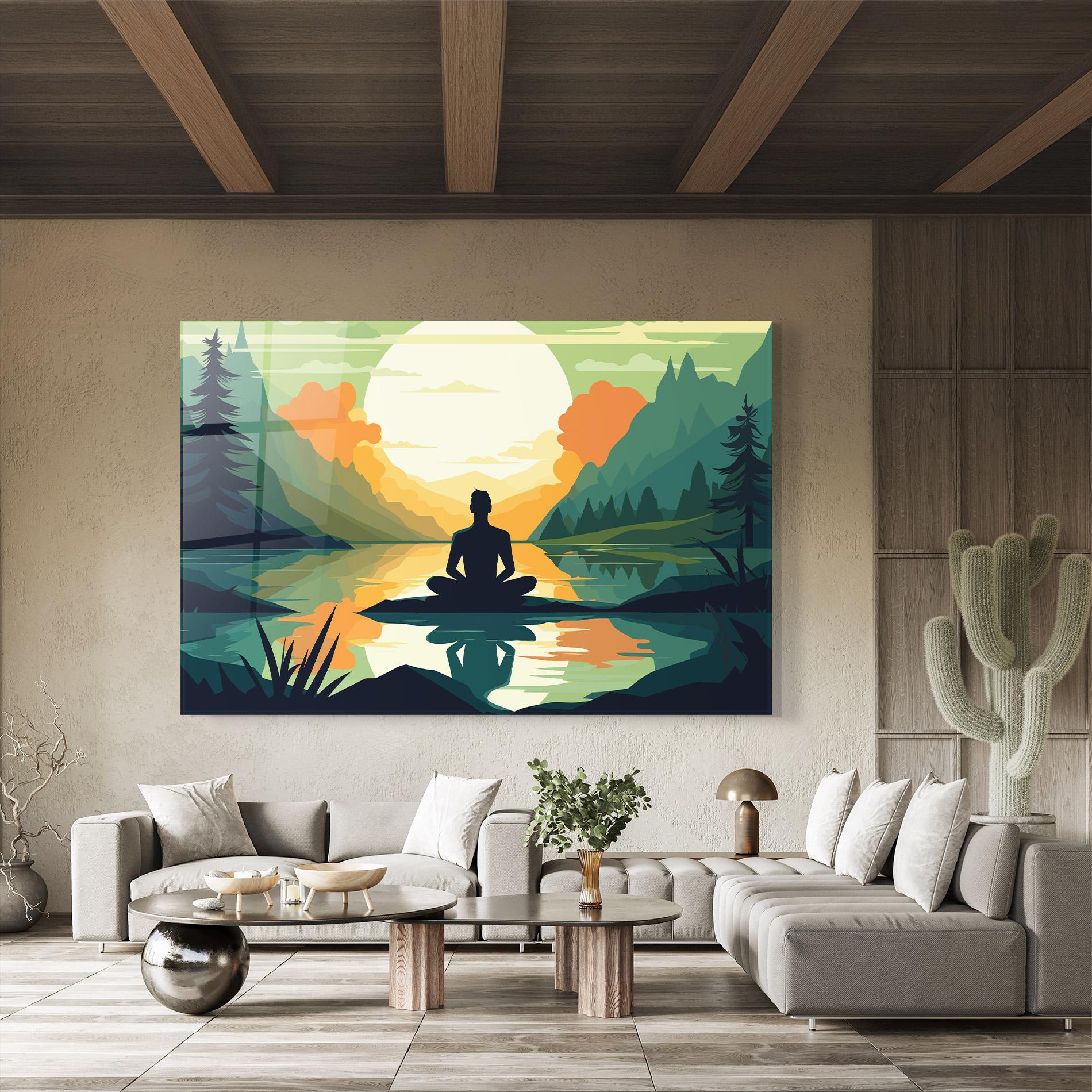 Üvegkép Forest Yoga mockup 8