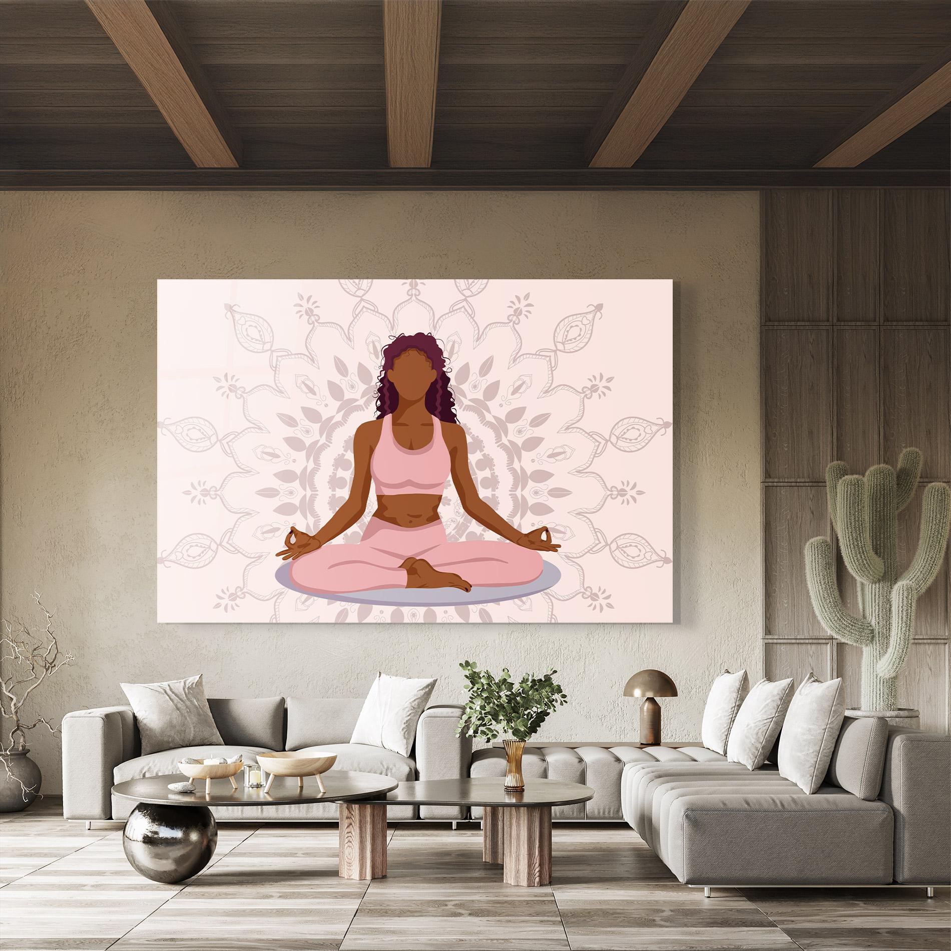 Üvegkép Lotus Position mockup 8