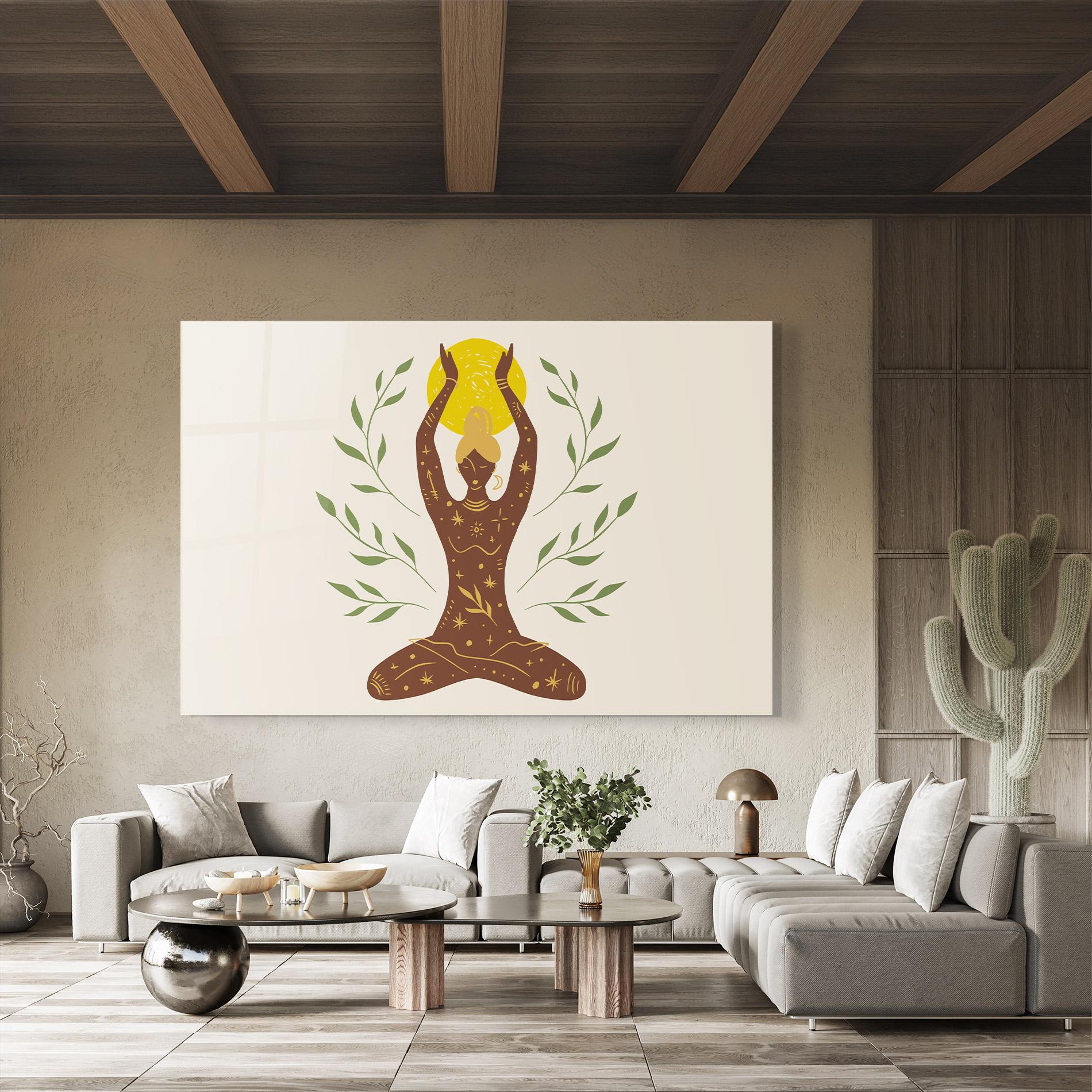 Üvegkép Moon Girl Yoga mockup 8