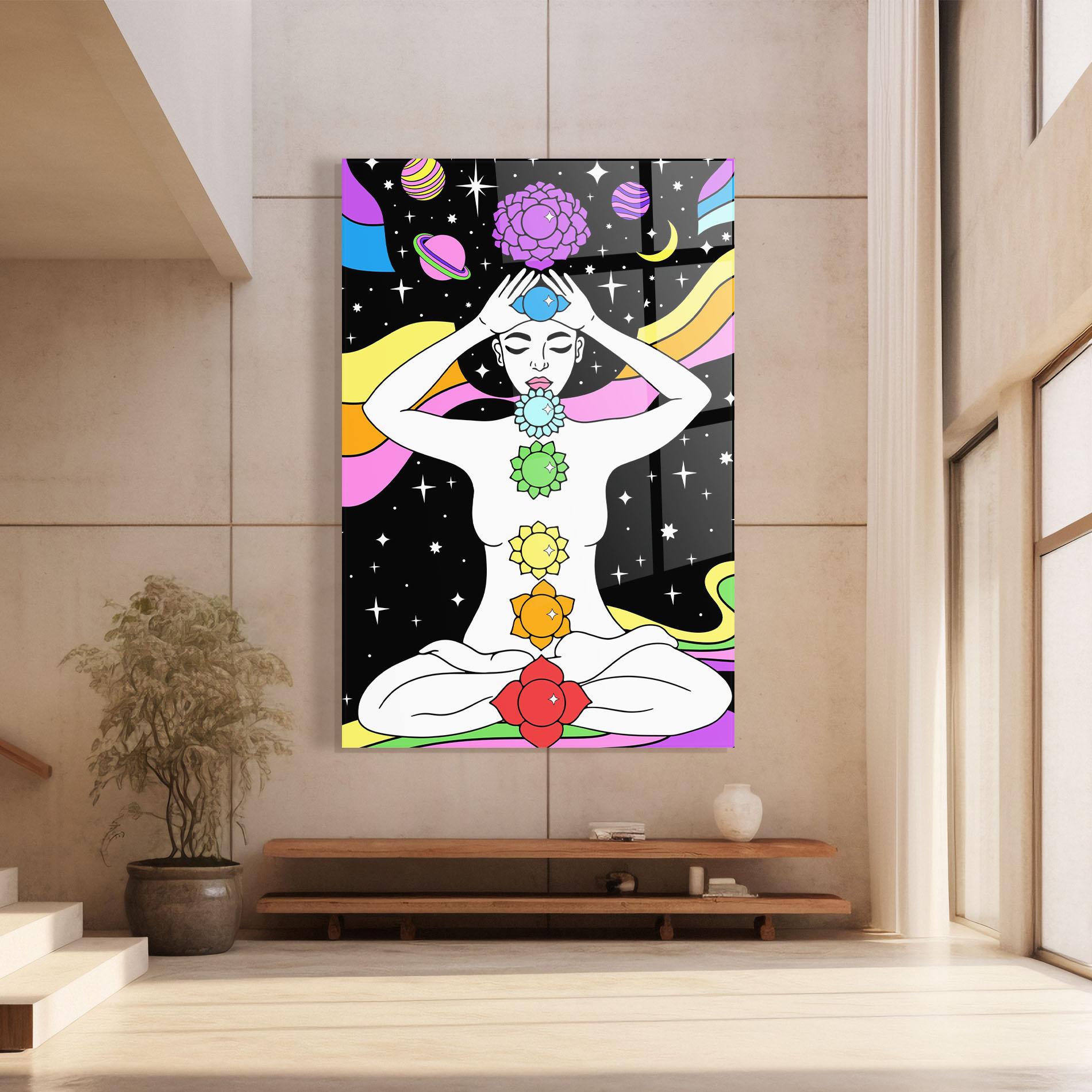 Üvegkép Chakras Meditation mockup 8